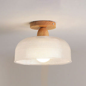 Scandinavian Glass Shaded Semi Flush Ceiling Light