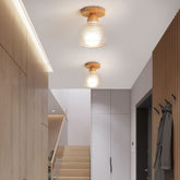 Scandinavian Glass Shaded Semi Flush Ceiling Light