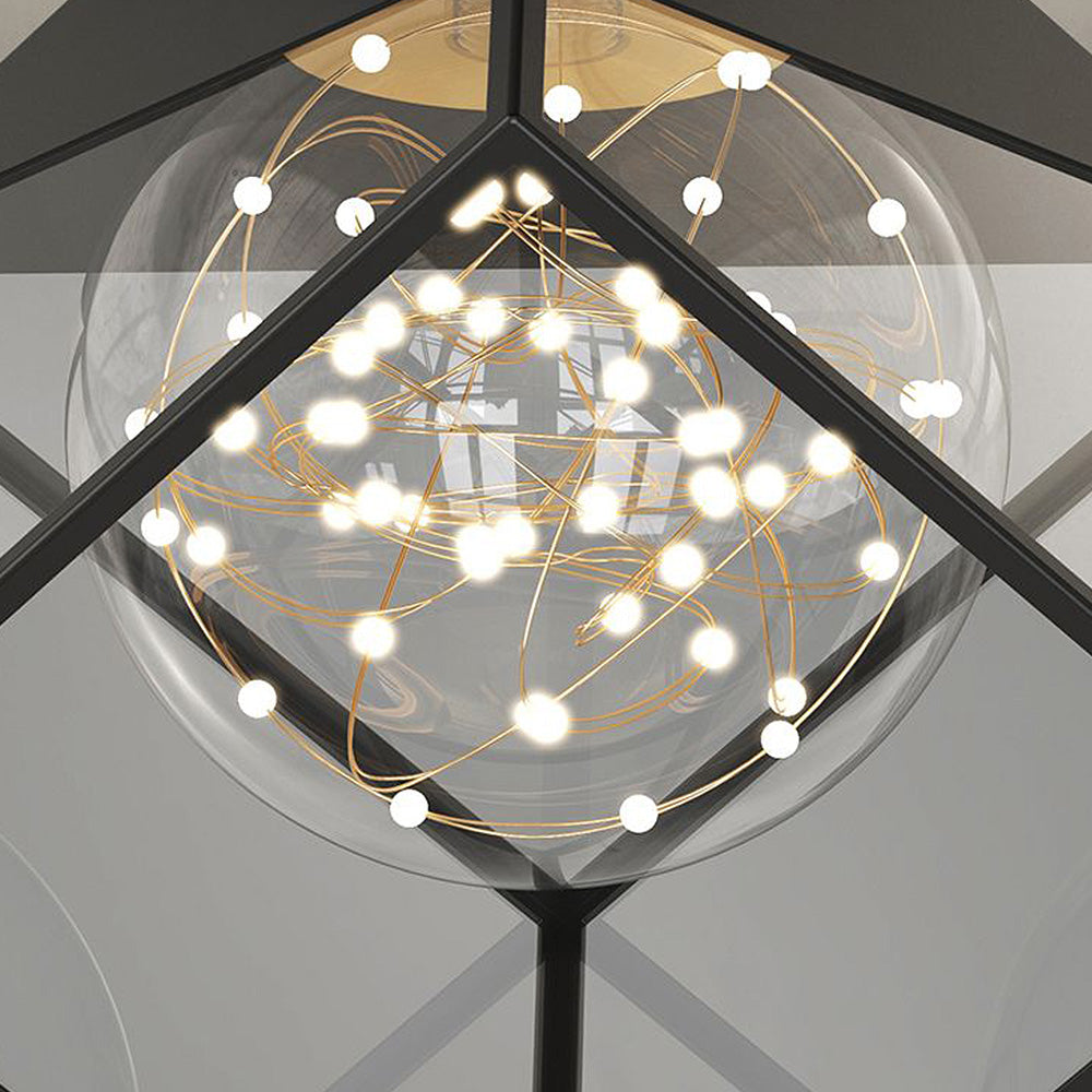 Nordic Geometry Iron Frame Ceiling Light