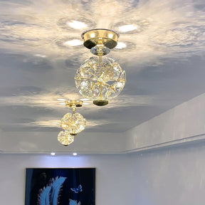 Medieval LED Crystal Ball Shape Ceiling Light