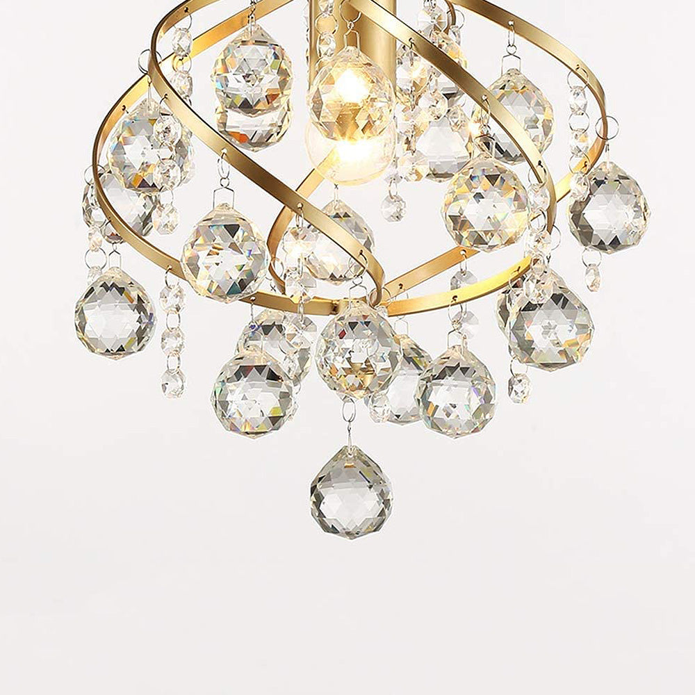 Retro Luxury Glass Spiral Ceiling Light