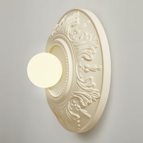 Cream Style Glass Milky Coffee Wall Light Fixtures