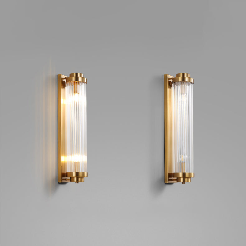 Crystal Pillar Metal Wall Lamp
