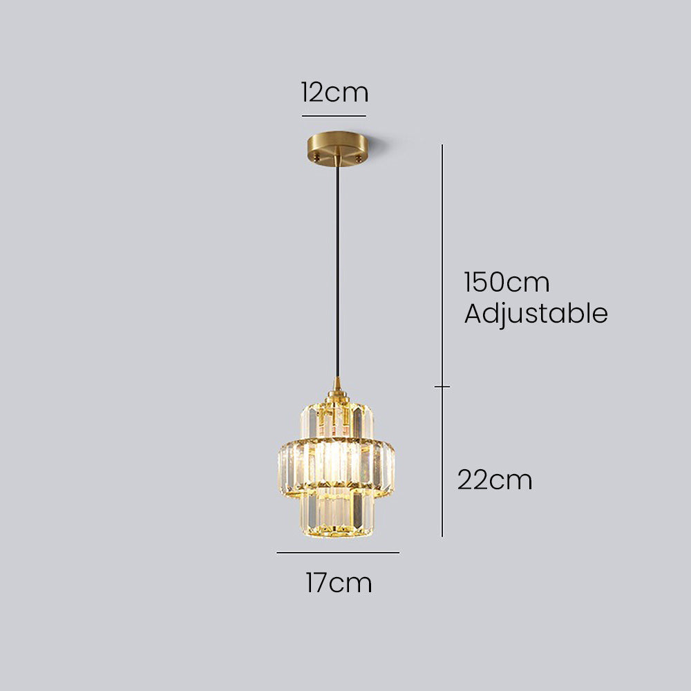 Luxury Elegance Glass Gold Pendant Light