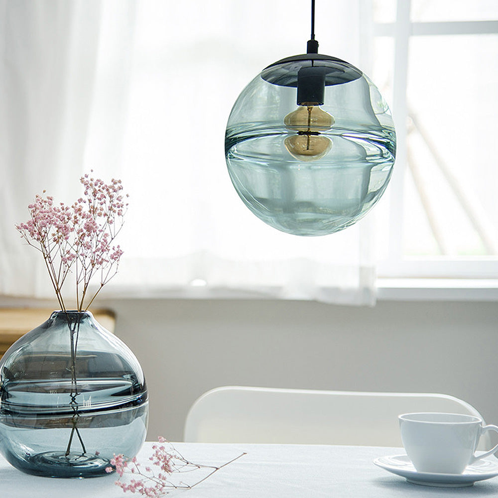 Nordic Clear Glass Ball Stained Pendant Light