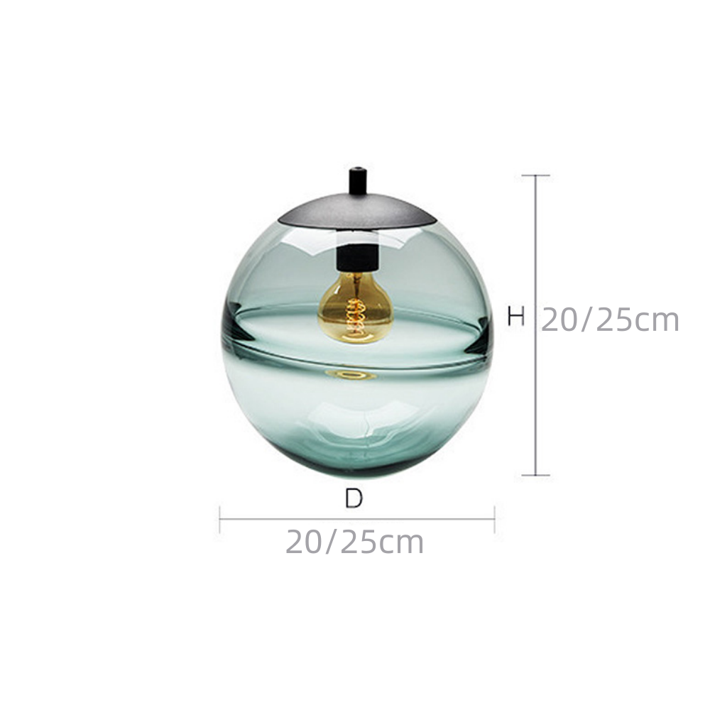 Nordic Clear Glass Ball Stained Pendant Light