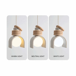 French Style Cream Resin Pendant Light