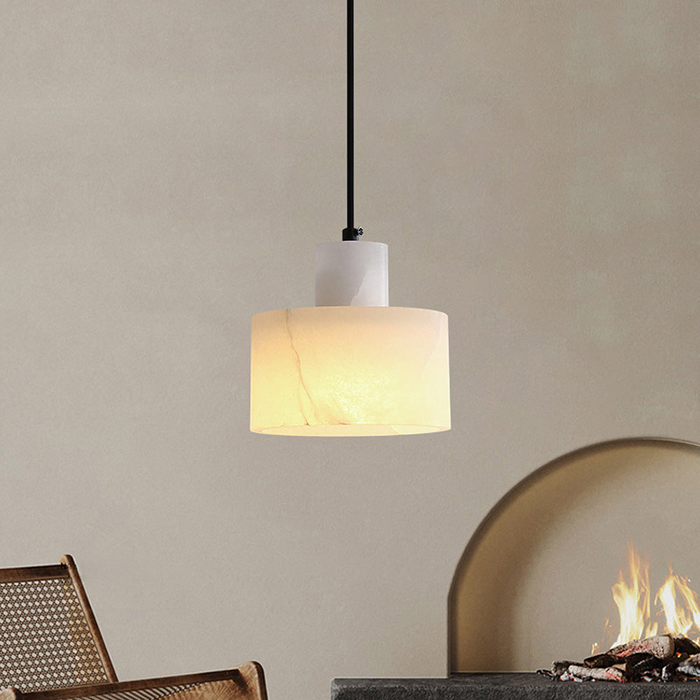 Industrial Simple White Marble Pendant Light