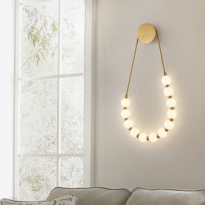 Elegance Loop Long Acrylic White Wall Light