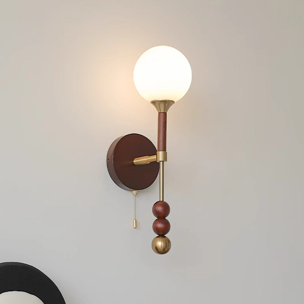 Medieval Wooden Long Wall Light