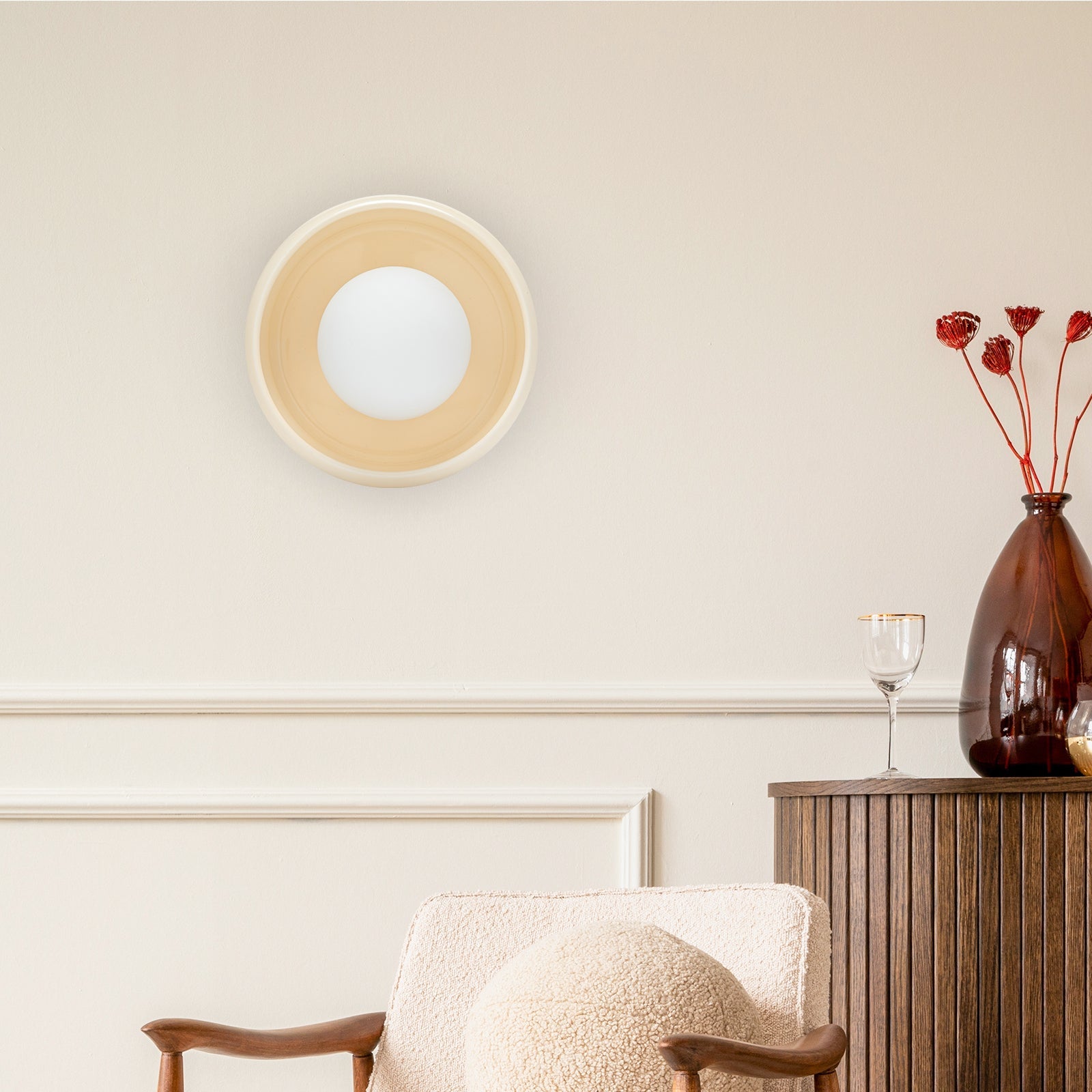 Contemporary Stained Simple Ceramic Wall Light