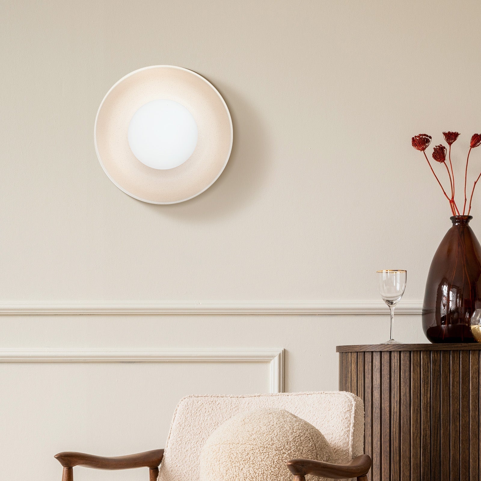 Minimalist Ceramic Stained Wall Light