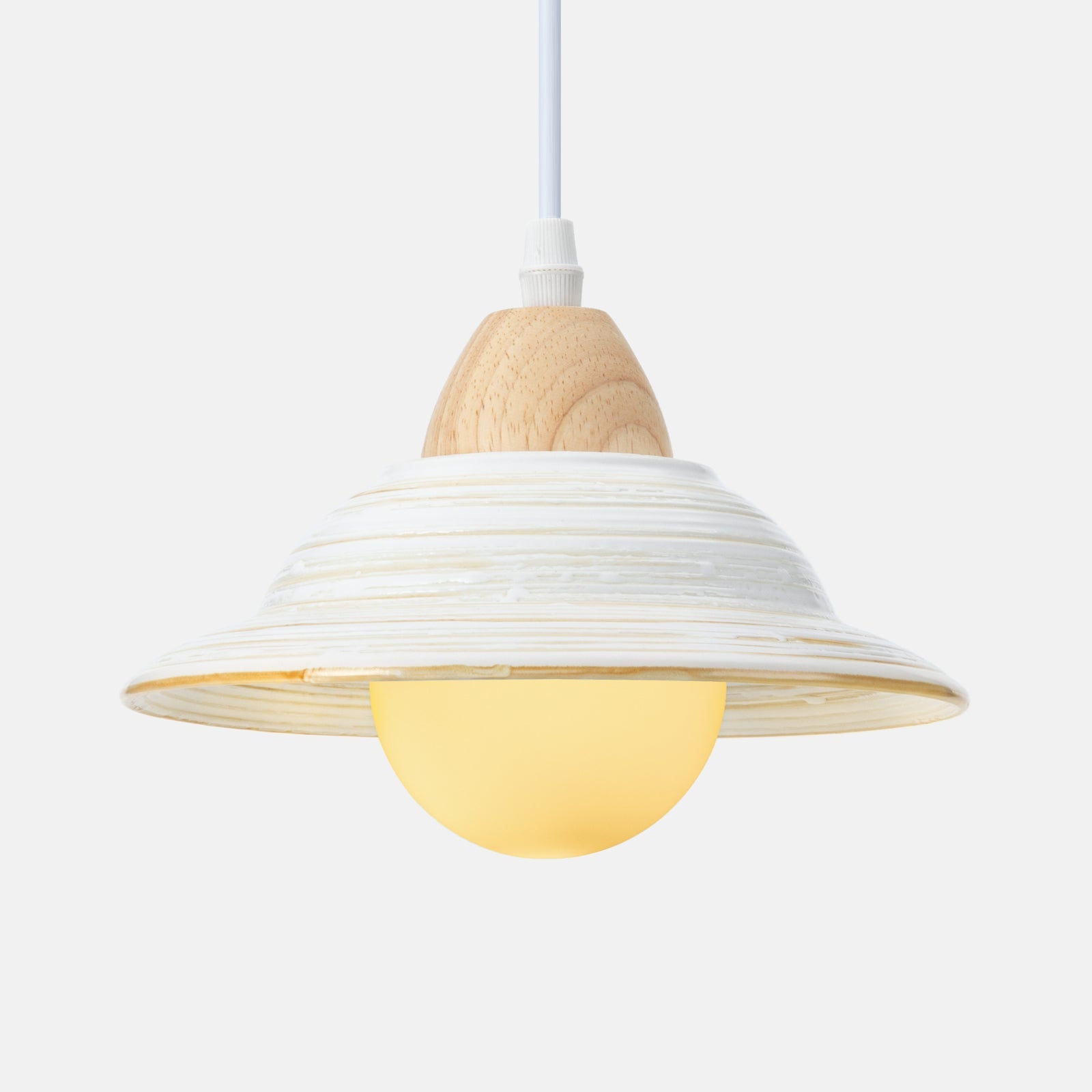 Creative Hat Milky Ceramic Pendant Light