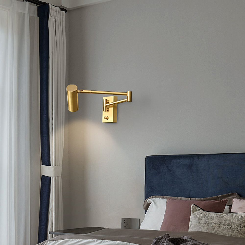Nordic Spotlight Adjustable Brass Wall Light