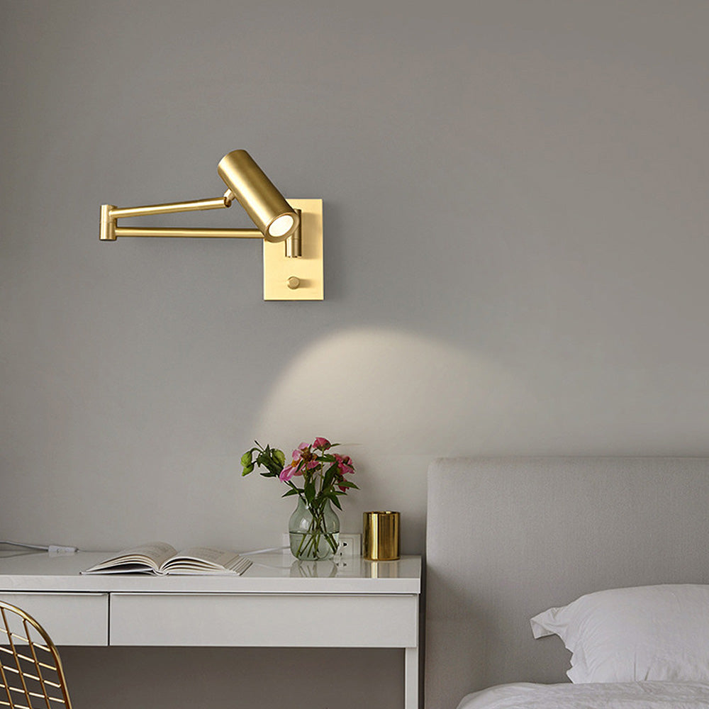 Nordic Spotlight Adjustable Brass Wall Light