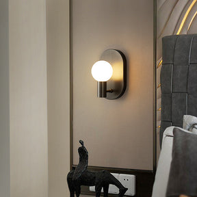Scandinavian Simple Bedside Brass Wall Light