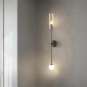 Modern Double Head Long Copper Wall Light