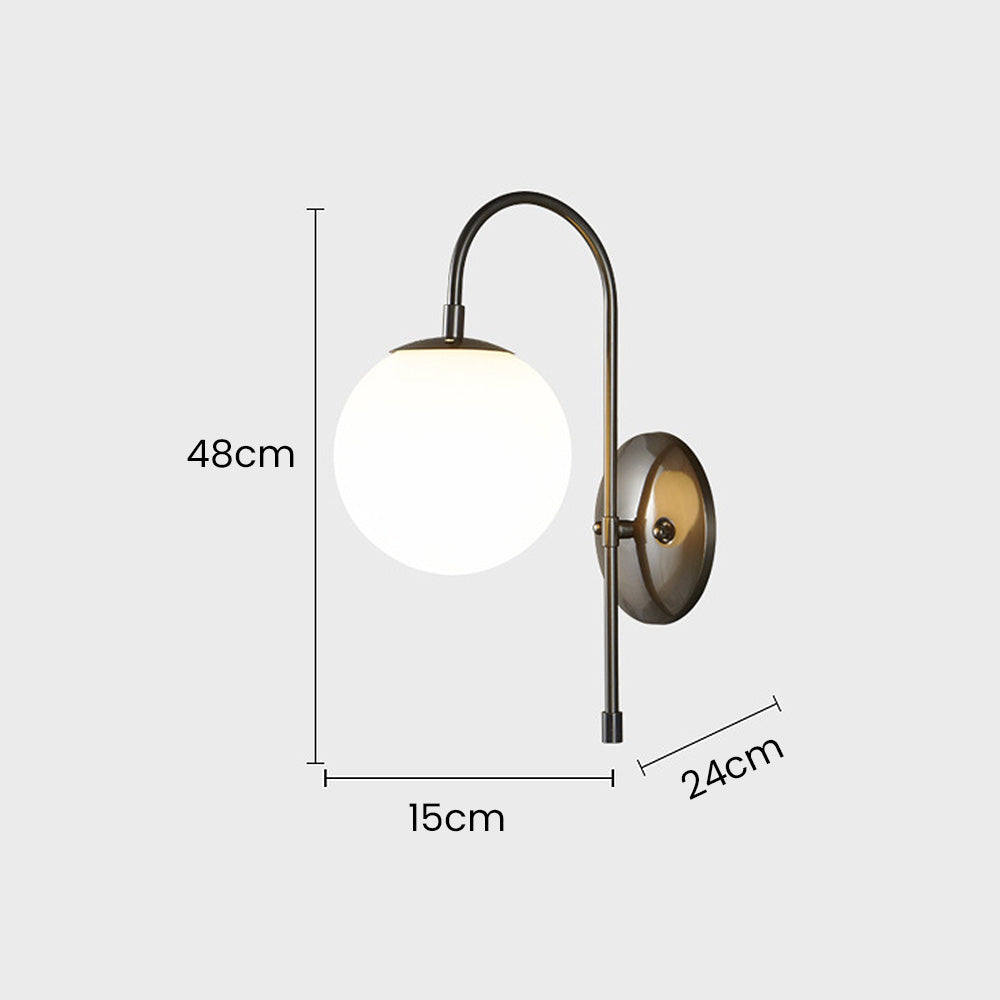 Vintage Minimalist Ball Copper Wall Light