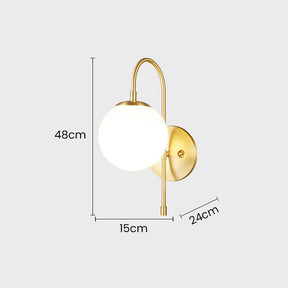 Vintage Minimalist Ball Copper Wall Light