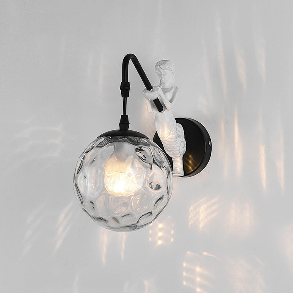Nordic Lantern Clear Ball Wall Light