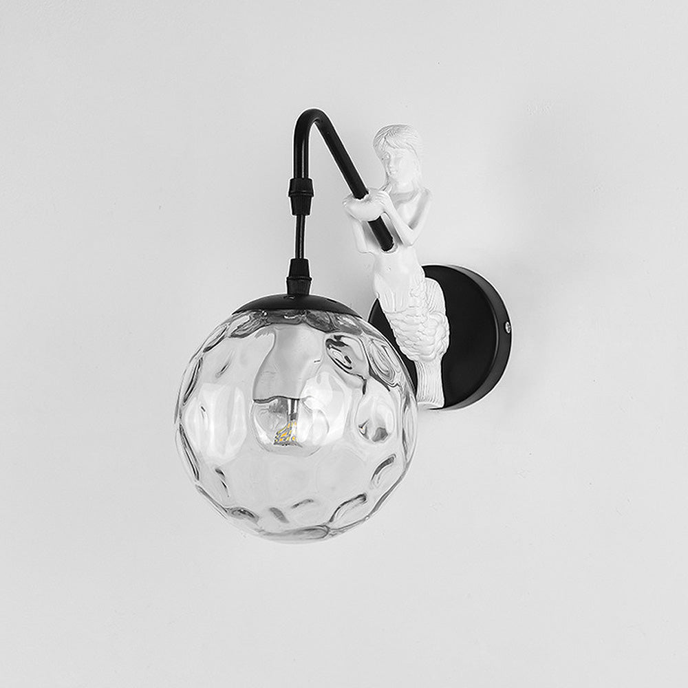 Nordic Lantern Clear Ball Wall Light
