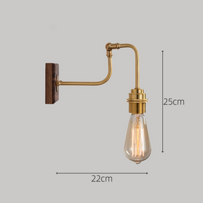 Minimalist Adjustable Brass Industrial Wall Light