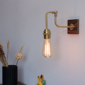 Minimalist Adjustable Brass Industrial Wall Light