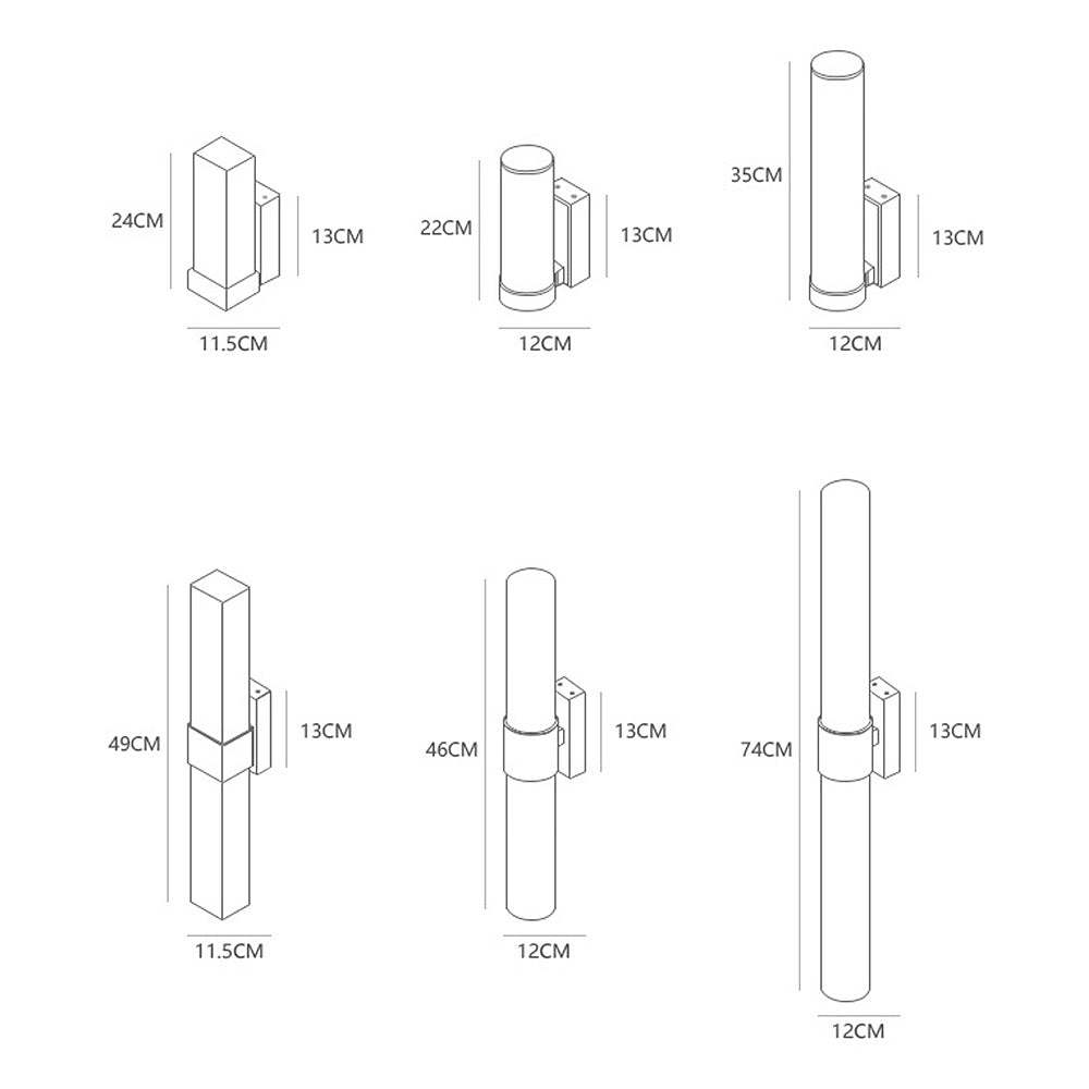 Nordic Long Metal Wall LED Light