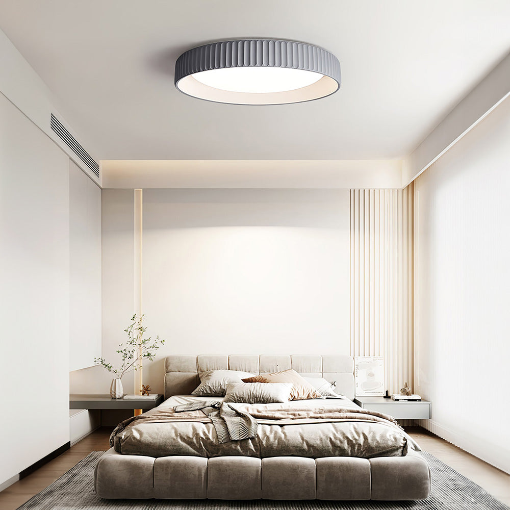 Industrial Cement Flush Mount Ceiling Light