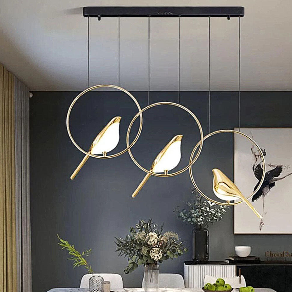 Creative Birds LED Circle Pendant Light