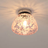 Modern Pink Glass Hallway Ceiling Light