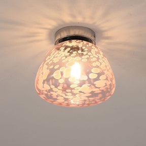 Modern Pink Glass Hallway Ceiling Light