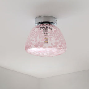 Modern Pink Glass Hallway Ceiling Light