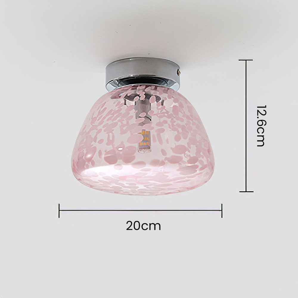 Modern Pink Glass Hallway Ceiling Light