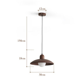 Natural Brown Iron Wooden Ceiling Light