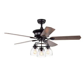 Minimalist 3 Head Ceiling Fan With Light And Remote -Lampsmodern