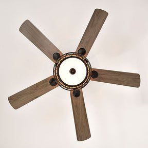 Modern Metal Black Ceiling Fan With Light And Remote -Lampsmodern