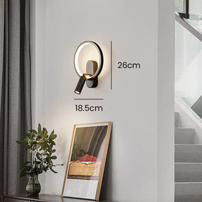 360° Rotation Downlight Round LED Wall Sconces -Lampsmodern