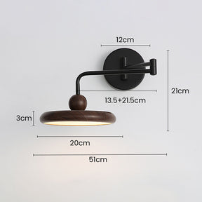 Modern Wood Swing Arm Wall Light For Decor -Lampsmodern