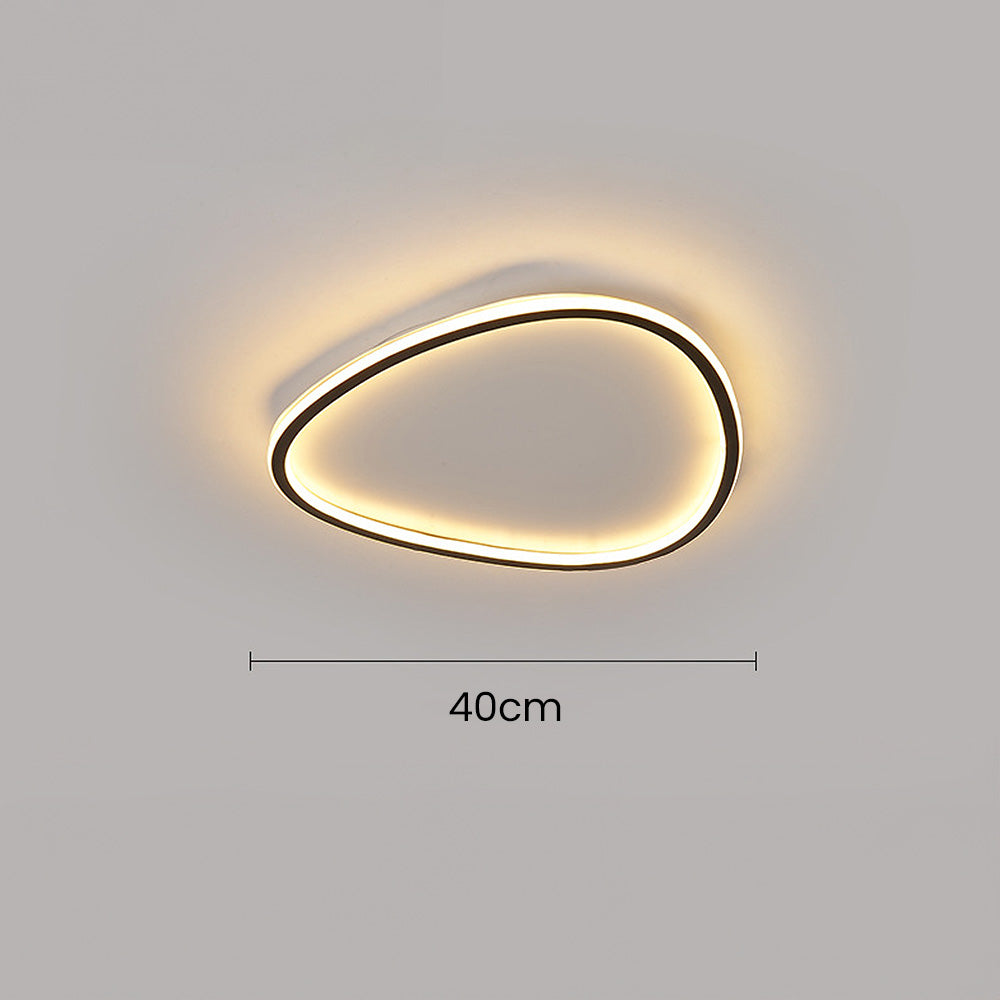 Nordic Oval Black LED Ceiling Light