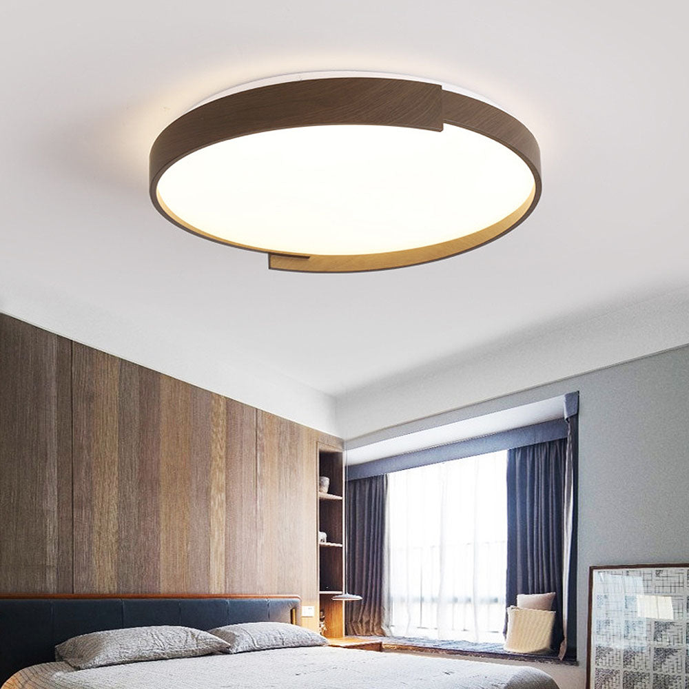 Contemporary Brown Flush Mount LED Living Room Ceiling Light -Lampsmodern