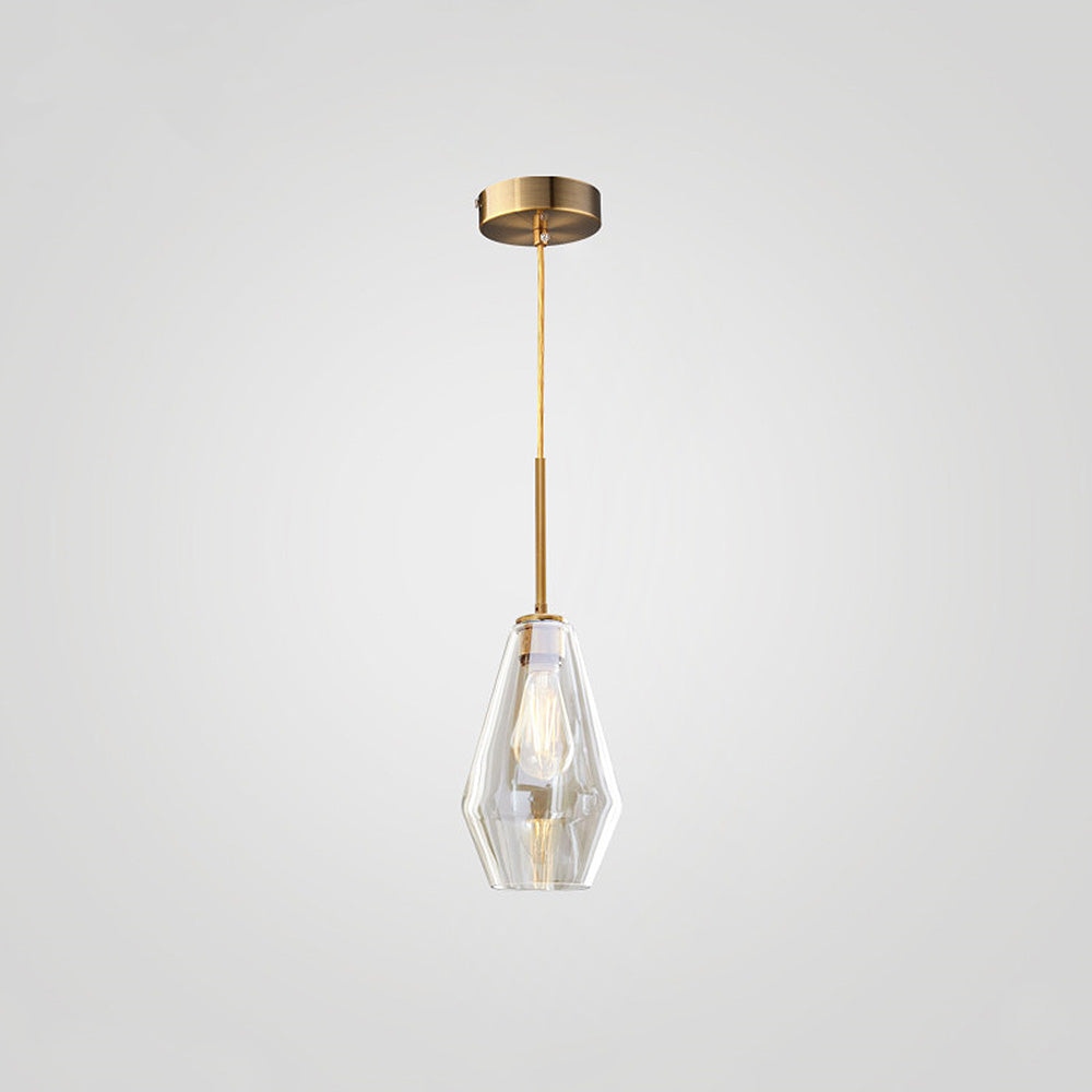 Industrial Clear Glass Shade Rod Pendant Light -Lampsmodern