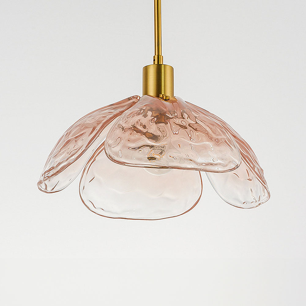 Creative Flower Petal Bedside Rod Pendant Light -Lampsmodern