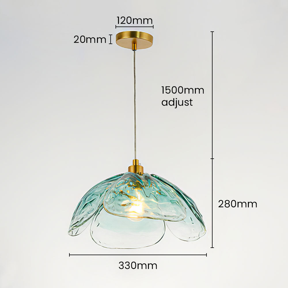 Creative Flower Petal Bedside Rod Pendant Light -Lampsmodern