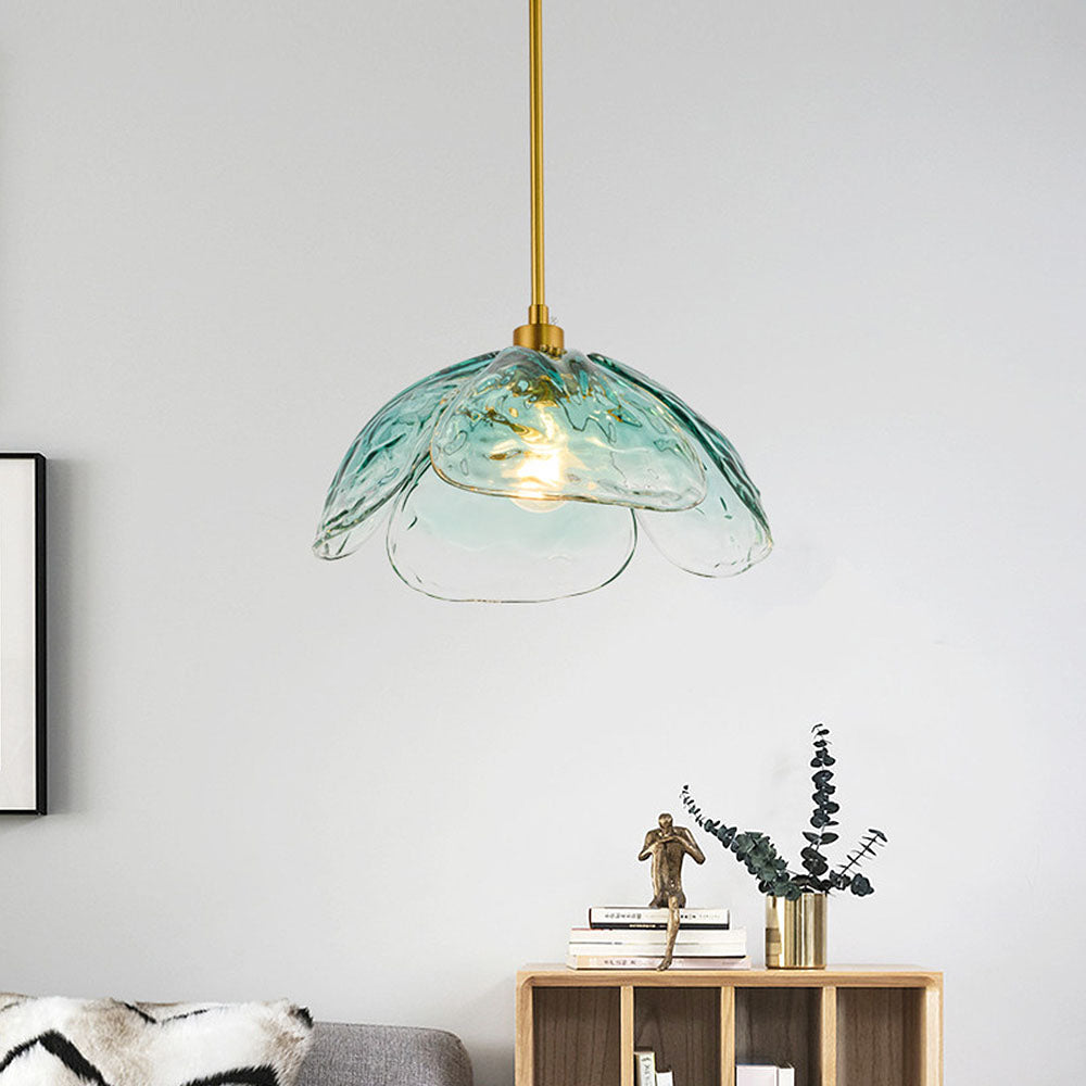 Creative Flower Petal Bedside Rod Pendant Light -Lampsmodern