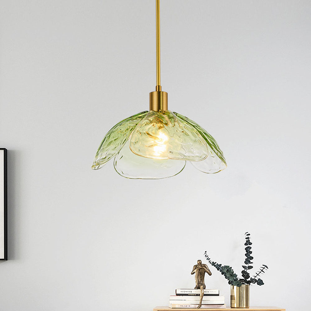 Creative Flower Petal Bedside Rod Pendant Light -Lampsmodern