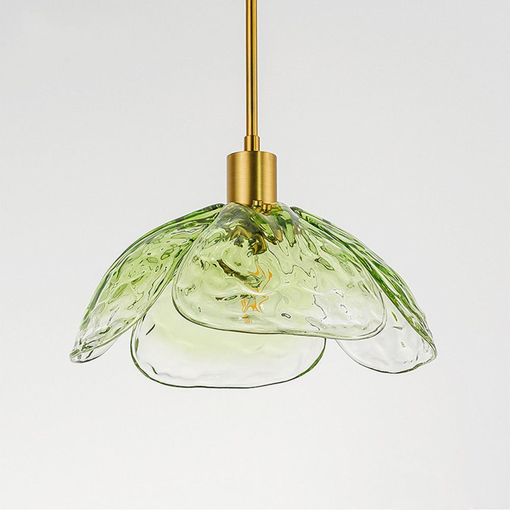 Creative Flower Petal Bedside Rod Pendant Light -Lampsmodern