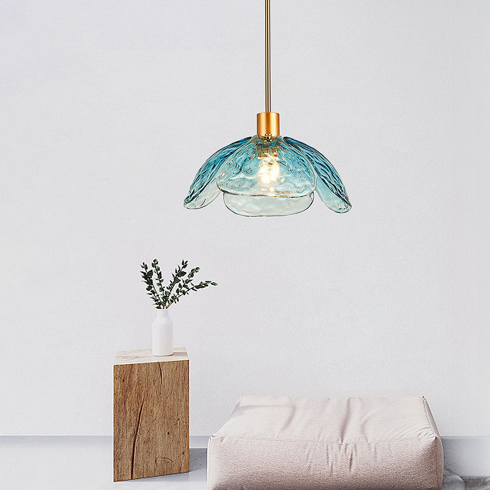 Creative Flower Petal Bedside Rod Pendant Light -Lampsmodern