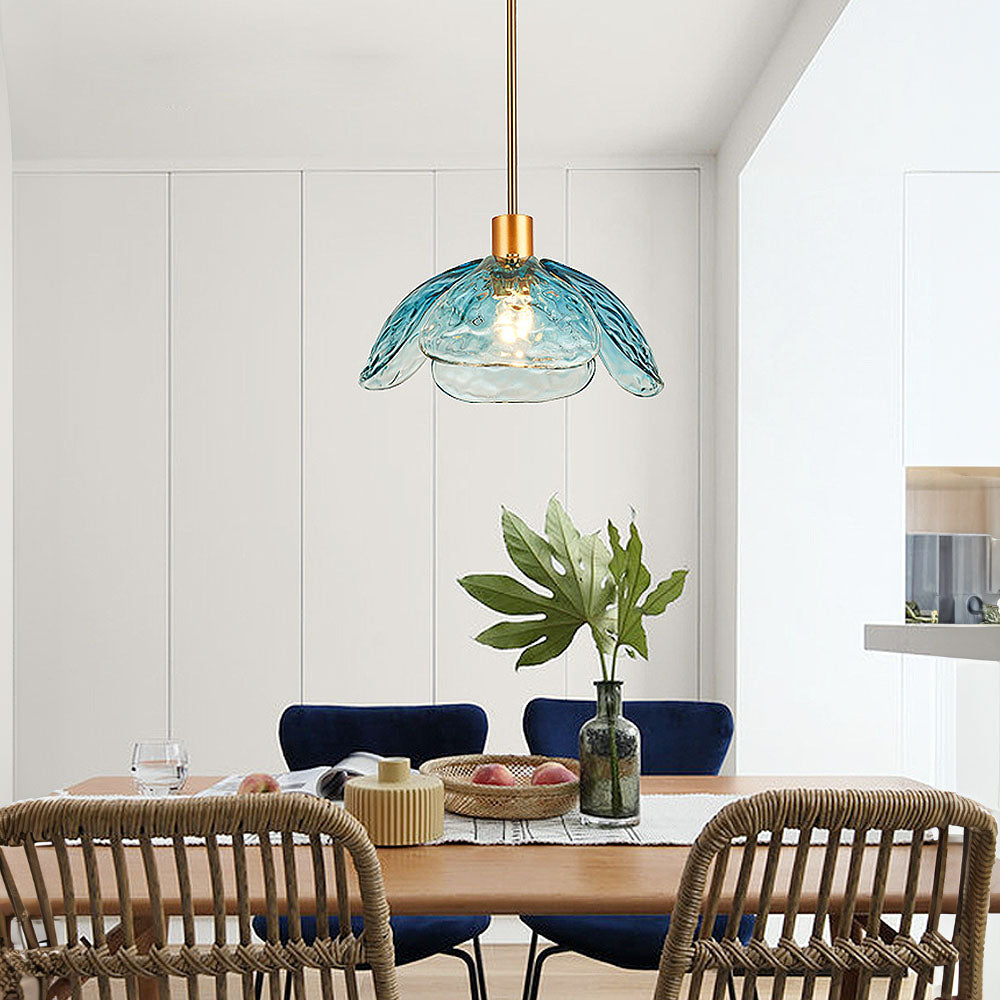 Creative Flower Petal Bedside Rod Pendant Light -Lampsmodern