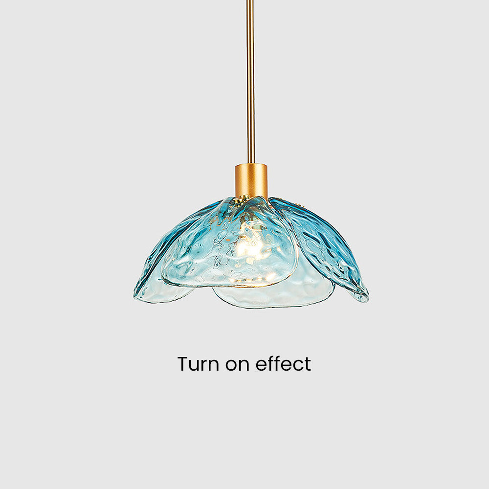 Creative Flower Petal Bedside Rod Pendant Light -Lampsmodern